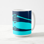 Mug Mazipoodles Cocktail Press - Navy Turquoise (Devant droit)