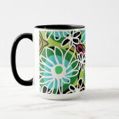 Mug Mazipoodles Love Flowers - Vert Turquoise Blanc No (Gauche)