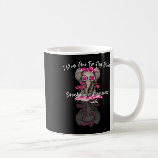 Mug Mb Je Porte Du Rose Pour Ma Soeur Elephant Cance D (Droite)