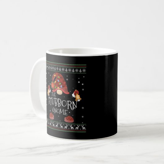 Mug mb Stubborn Gnome Buffalo Plaid Christmas Light Ug (Devant gauche)