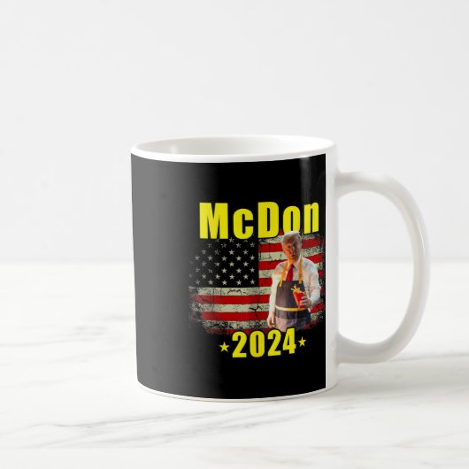 Mug Mcdon 2024 Funny Donald Trump French Fry Cooking F (Droite)