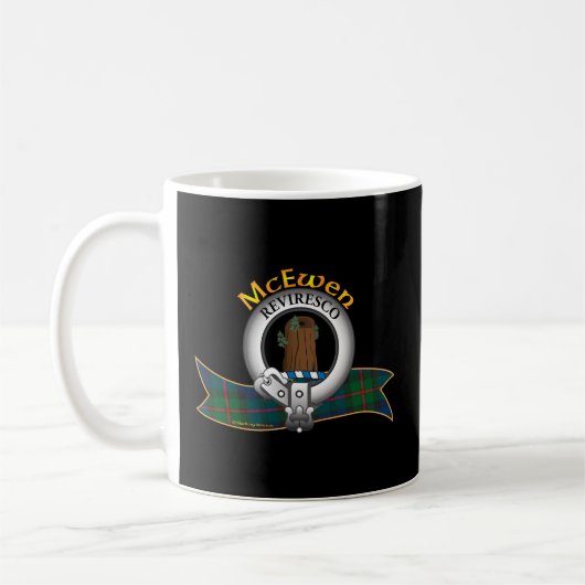 Mug Mcewen Clan Tartan Crest Moto (Gauche)