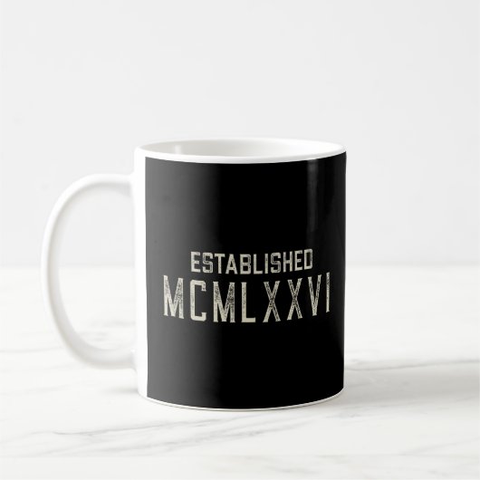 Mug MCMLXXVI 1976 Année en chiffres romains (Gauche)