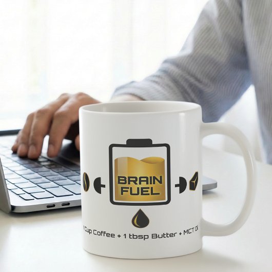 Mug MCT Coffee Butter Recipe Focus Battery