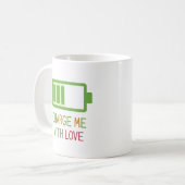 Mug Me charger avec Love Battery Icon pour les couples (Devant gauche)