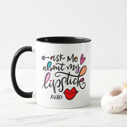 Mug Me demander mon rouge à lèvres (Avec donut)