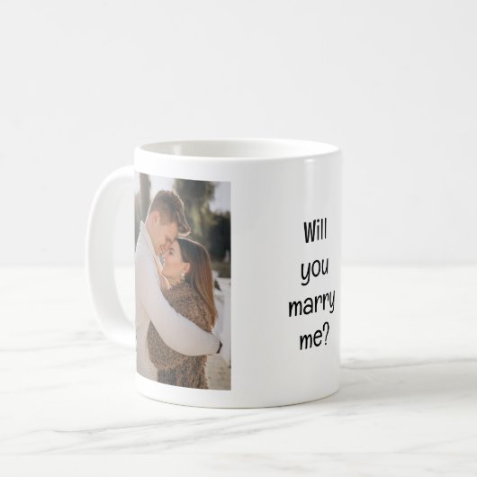 Mug Me marierez-vous une proposition de photo (Devant gauche)
