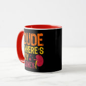 Mug Mec Où est ma greffe de rein Néphrologie Cool (Devant gauche)