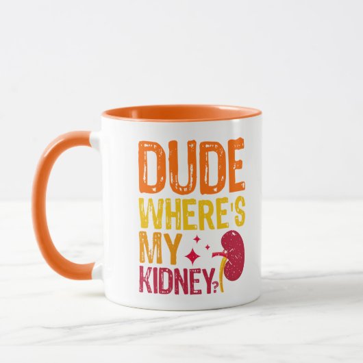 Mug Mec Où est ma greffe de rein Néphrologie Cool (Gauche)
