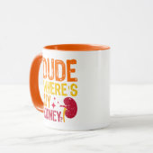 Mug Mec Où est ma greffe de rein Néphrologie Cool (Devant gauche)