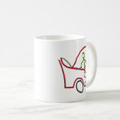 Mug Mécanicien automobile Stickman (Devant droit)