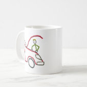 Mug Mécanicien automobile Stickman (Devant gauche)