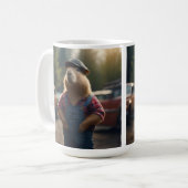 Mug "Mécanicien Capybara : Graisse, Engrenages et Bonn (Devant gauche)