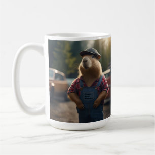 Mug "Mécanicien Capybara : Graisse, Engrenages et Bonn