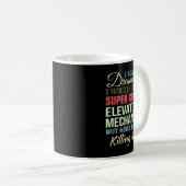 Mug Mécanicien d'ascenseur drôle (Devant droit)