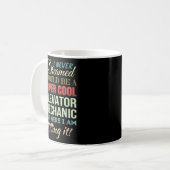 Mug Mécanicien d'ascenseur drôle (Devant gauche)