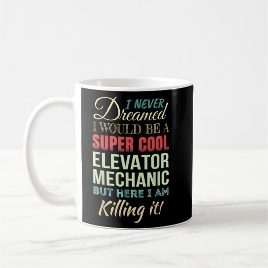 Mug Mécanicien d'ascenseur drôle (Gauche)