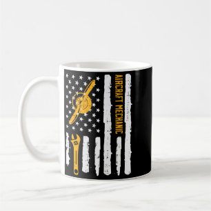 Mug Mécanicien d'avion Drapeau 4 juillet Patriote Homm