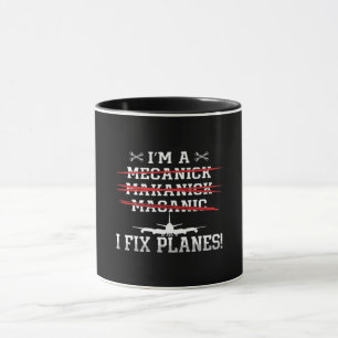 Mug Mécanique d'aéronef Je suis A I Avions de réparati