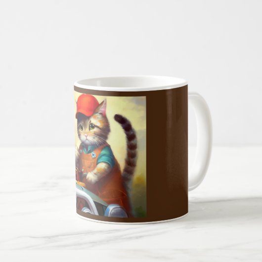 Mug Mécanique de chat (Devant droit)