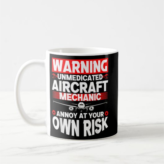Mug Mécanique de l'avion drôle d'avion Mécanique 1 (Gauche)