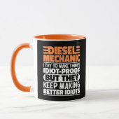Mug Mécanique Diesel J'Essaie De Faire Des Choses Drôl (Gauche)