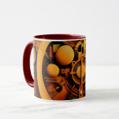 Mug Mécanisme doré abstrait Steampunk (Devant gauche)