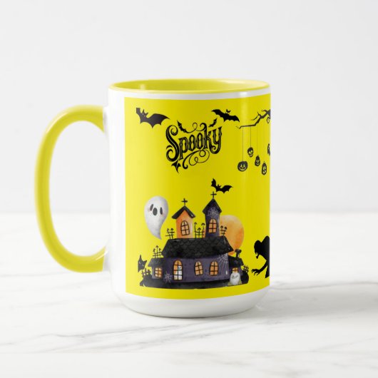 Mug Méchanceté au Clair de Lune jaune (Gauche)