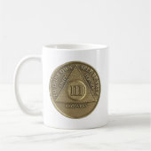 Mug Médaille de 3 Ans de Sobriété Félicitations (Gauche)