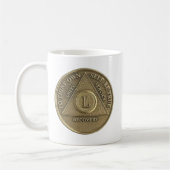 Mug Médaille de 50 ans de sobriété Félicitations d'ann (Gauche)
