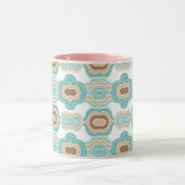 Mug Médaillon bleu/tan/marron coloré (Centre)