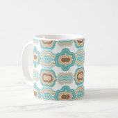 Mug Médaillon bleu/tan/marron coloré (Devant gauche)
