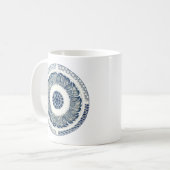 Mug Médaillon Chinois : Chinoiserie Bleu Indigo (Devant gauche)