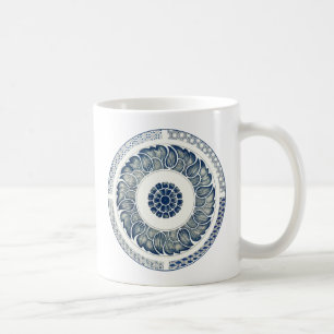 Mug Médaillon Chinois : Chinoiserie Bleu Indigo