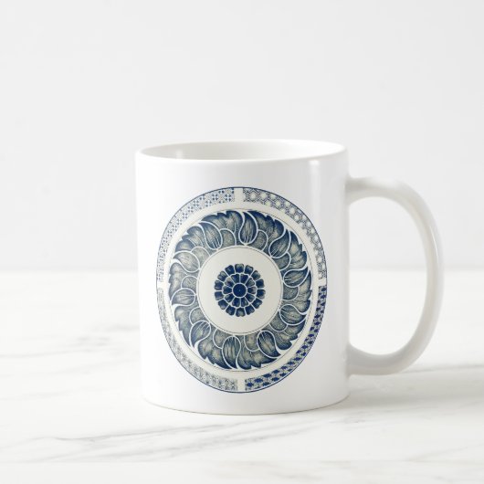 Mug Médaillon Chinois : Chinoiserie Bleu Indigo (Droite)