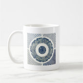 Mug Médaillon Chinois : Chinoiserie Bleu Indigo (Gauche)