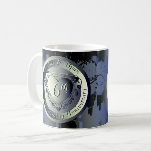 Mug Médaillon de fer vapeur C pour le 6e anniversaire  (Devant gauche)