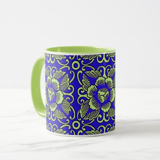 Mug Médaillon de fleurs de lime (Devant gauche)