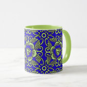 Mug Médaillon de fleurs de lime (Devant droit)