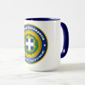 Mug Médaillon de la république Grecque (Grèce) (Devant droit)