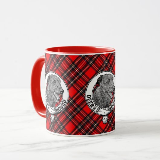Mug Médaillon Deerhound (Devant gauche)