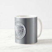 Mug Médaillon Platinum Heart du 20e Mariage (Devant droit)