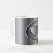 Mug Médaillon Platinum Heart du 20e Mariage (Devant gauche)