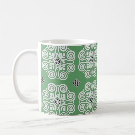 Mug Médaillon vert et blanc (Gauche)