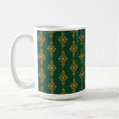 Mug Médaillon vert forêt doré festif (Gauche)