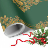 Mug Médaillon vert forêt doré festif 