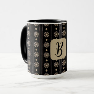 Mug Médaillons d'or initial personnalisées