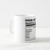 Mug Médecin adjoint Faits nutritionnels (Devant gauche)
