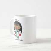Mug Médecin Africain Américaine Personnaliser (Devant gauche)