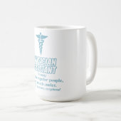 Mug Médecin Assistant Définition PA Étudiants Médicale (Devant droit)